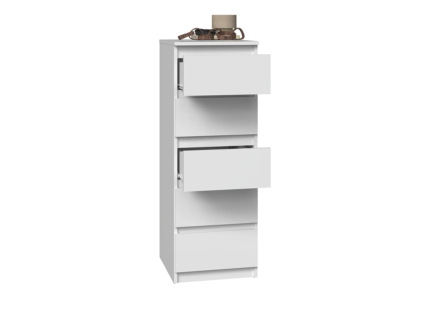 Cassettiera con 5 cassetti 40x45x111 cm bianca CMMT14