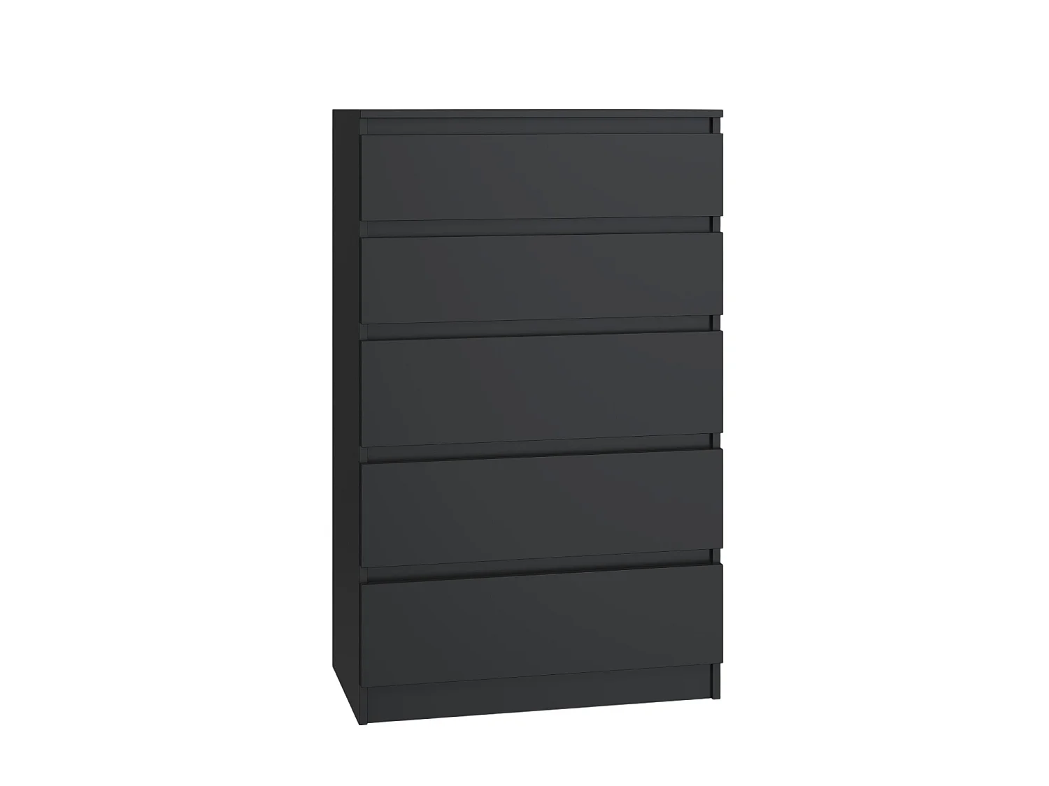 Cassettiera moderna con 5 cassetti 70x40x109 cm nero CMMT9