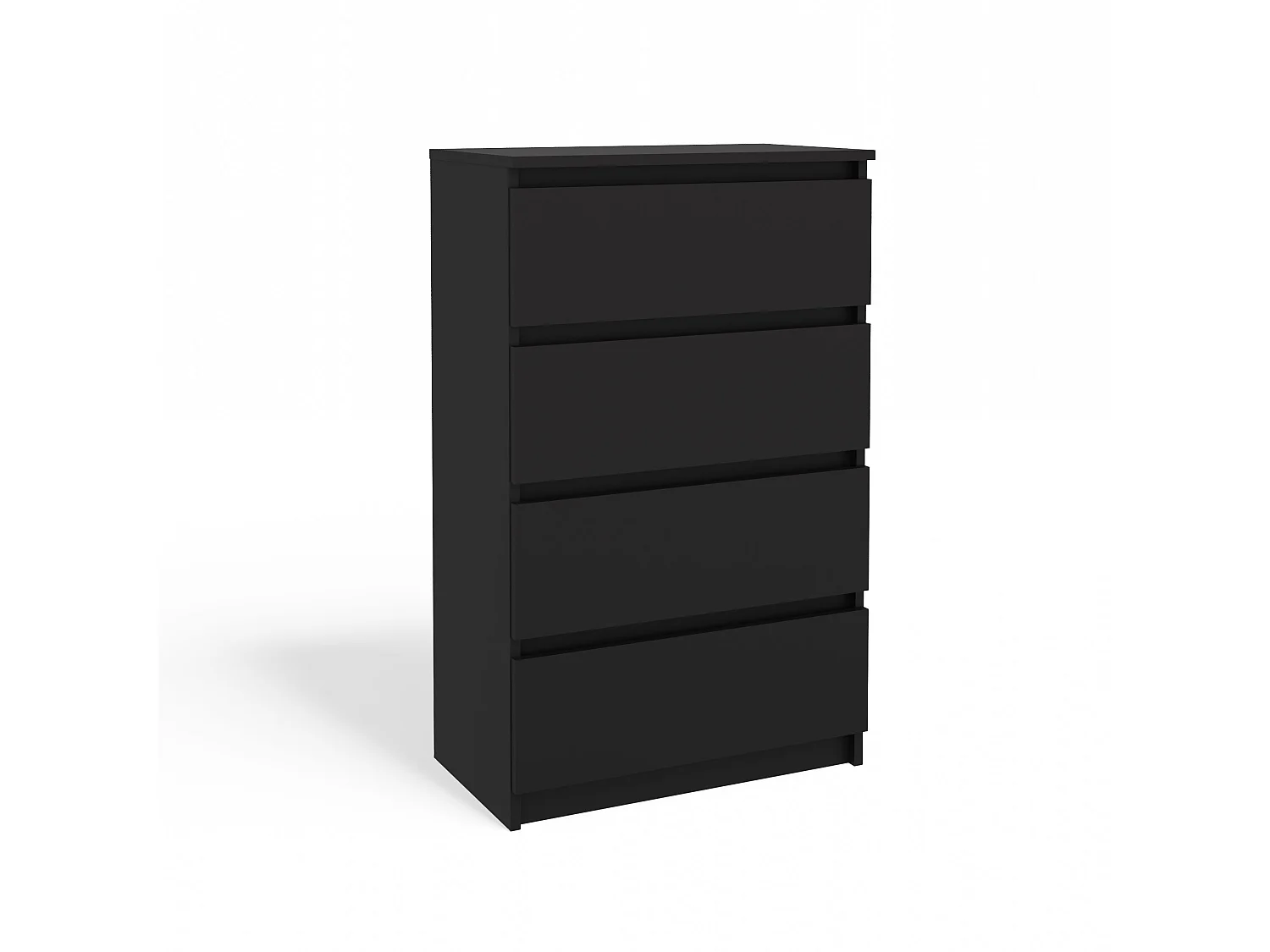 Cassettiera moderna con 4 cassetti 70x40x97cm nera CMMT8