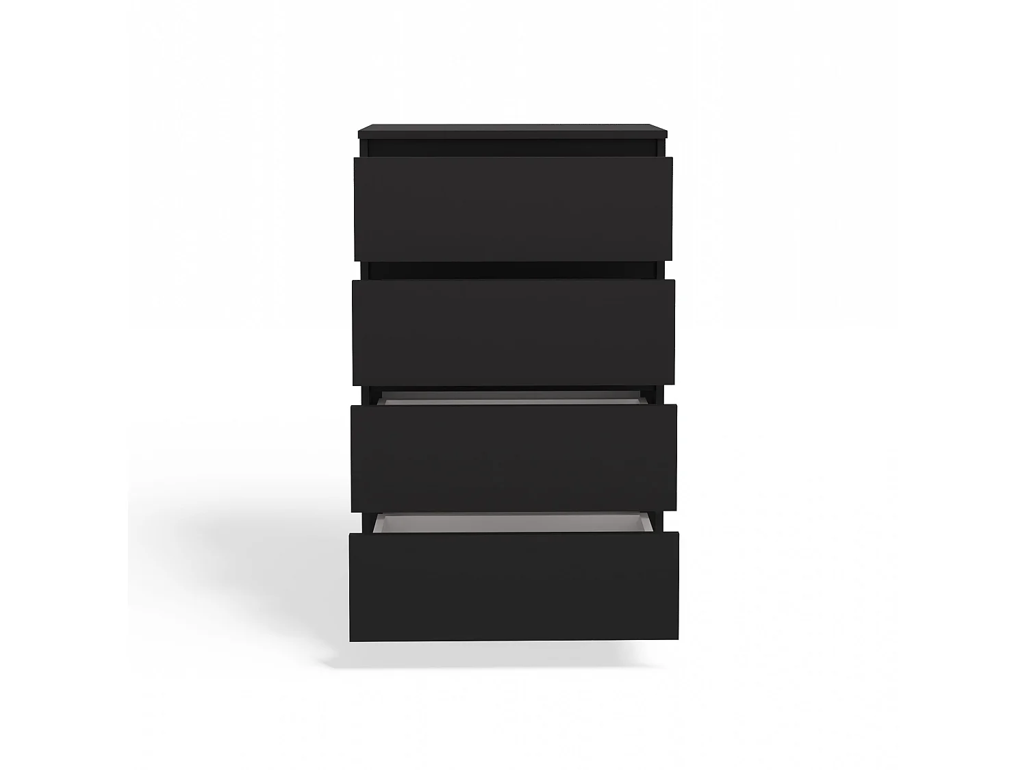 Cassettiera moderna con 4 cassetti 70x40x97cm nera CMMT8