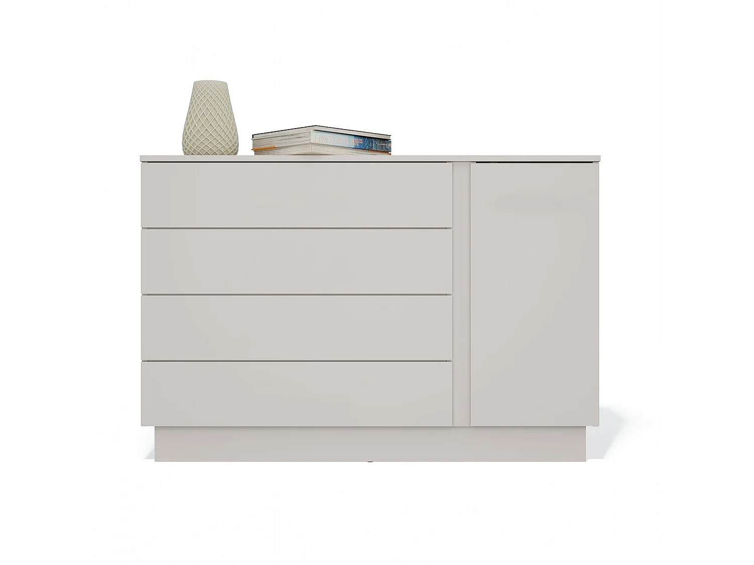 Comò per camera da letto 125x84x40 beige cashmere CMMT2