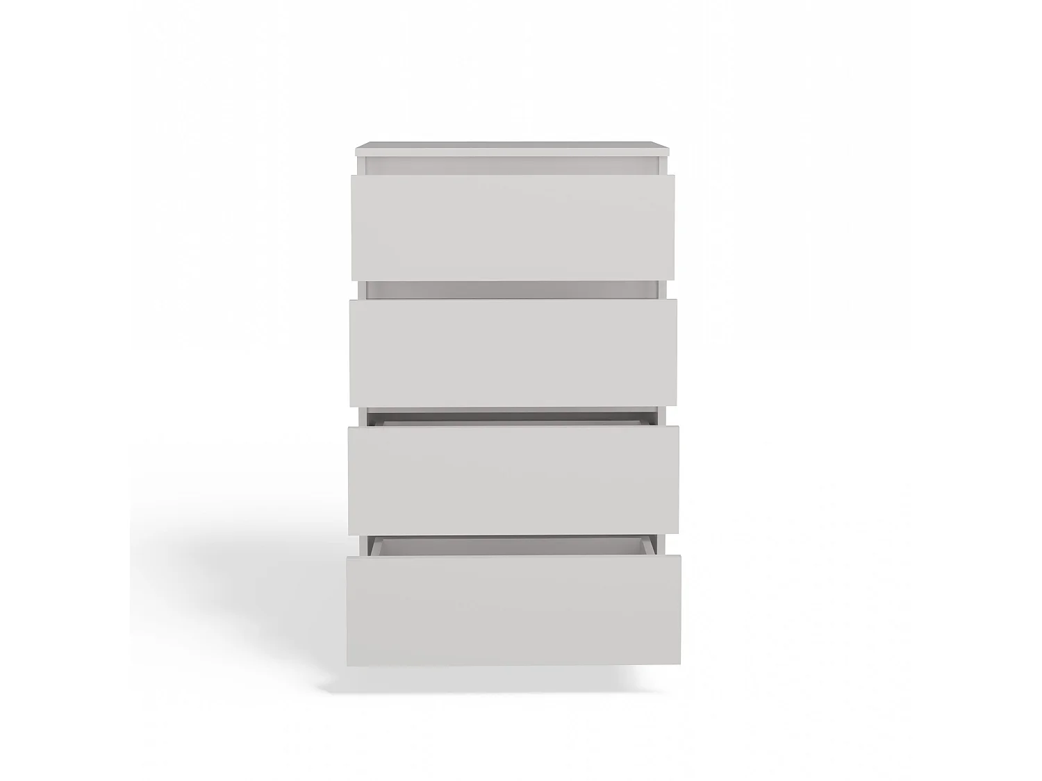 Cassettiera moderna con 4 cassetti 70x40x97cm bianca CMMT8