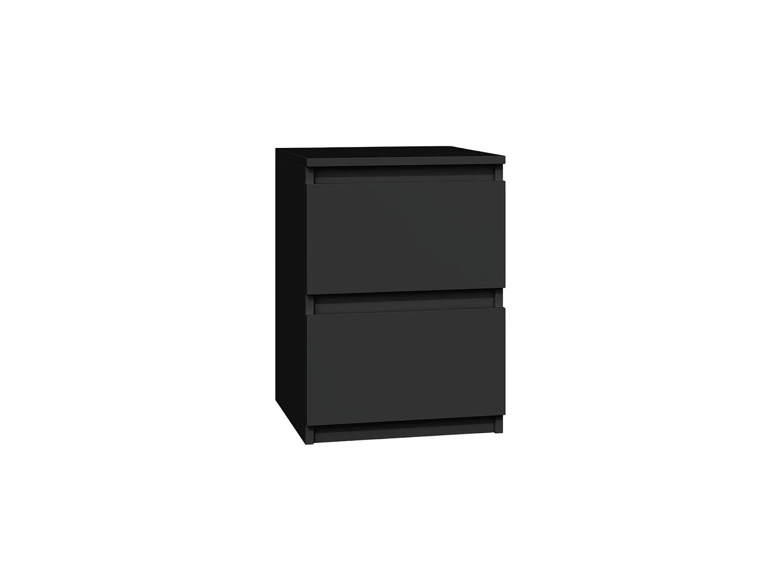 Comodino con 2 cassetti 30x40 cm nero COT7