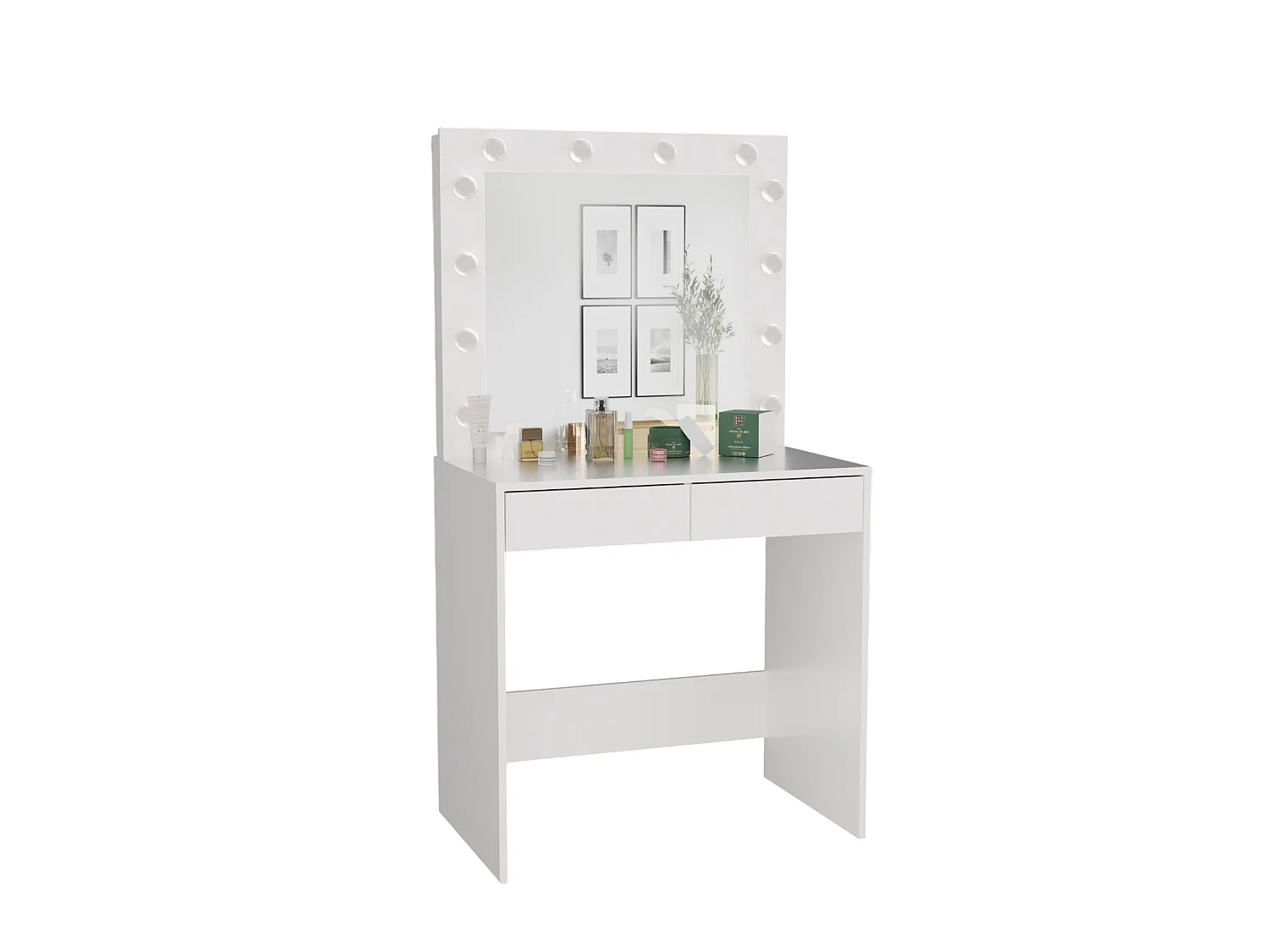 Toeletta da trucco moderna 81x150 cm con specchio e LED bianco opaco TOT8