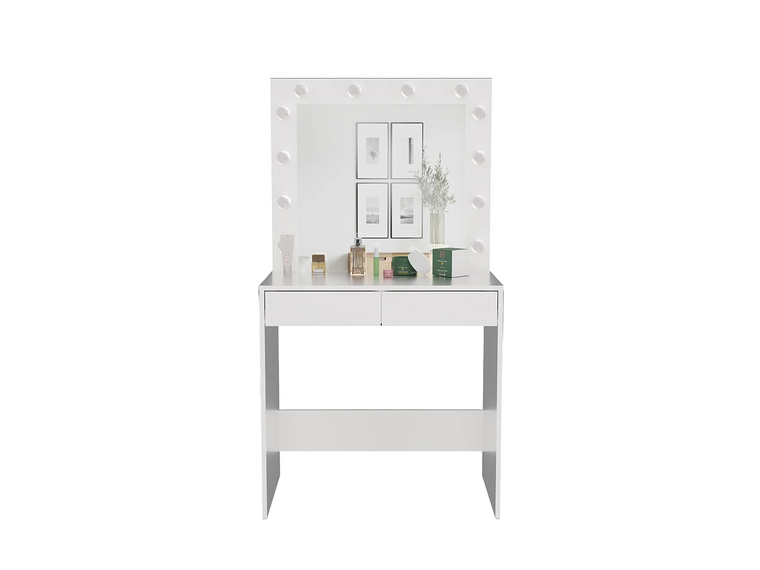 Toeletta da trucco moderna 81x150 cm con specchio e LED bianco opaco TOT8