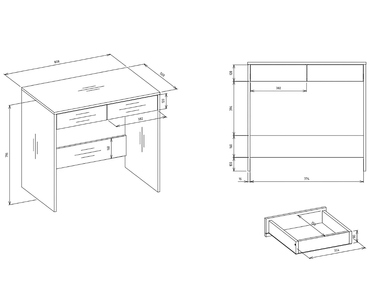 Toeletta da trucco moderna 81x150 cm con specchio e LED bianco opaco TOT8
