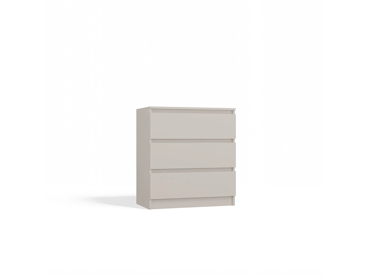 Cassettiera moderna con 3 cassetti 70x40x75 cm beige CMMT6