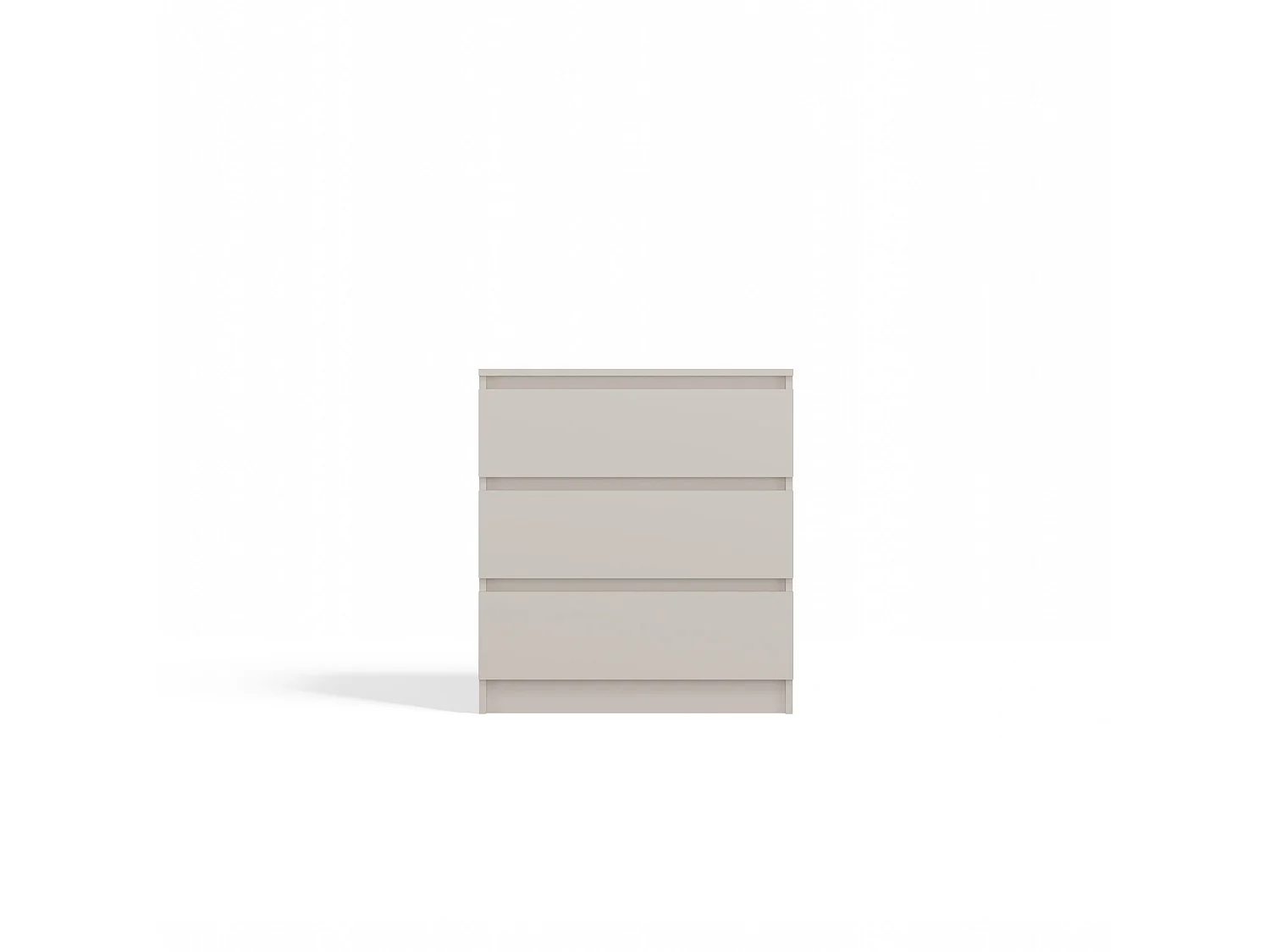 Cassettiera moderna con 3 cassetti 70x40x75 cm beige CMMT6