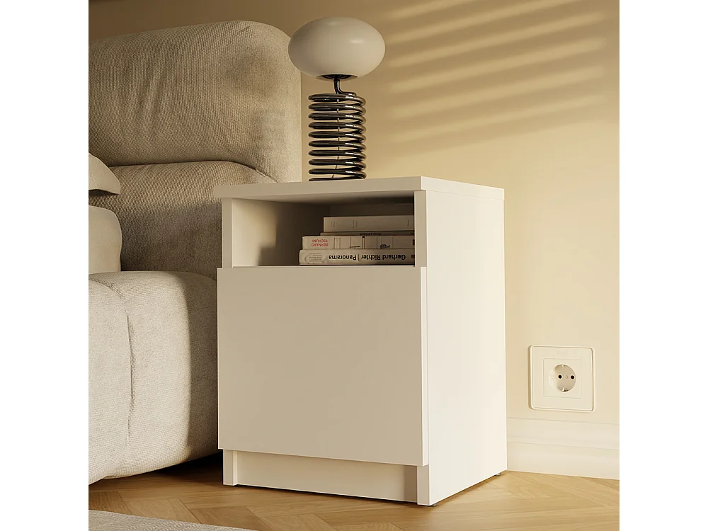 Comodino 30x40 cm con anta bianco COT4