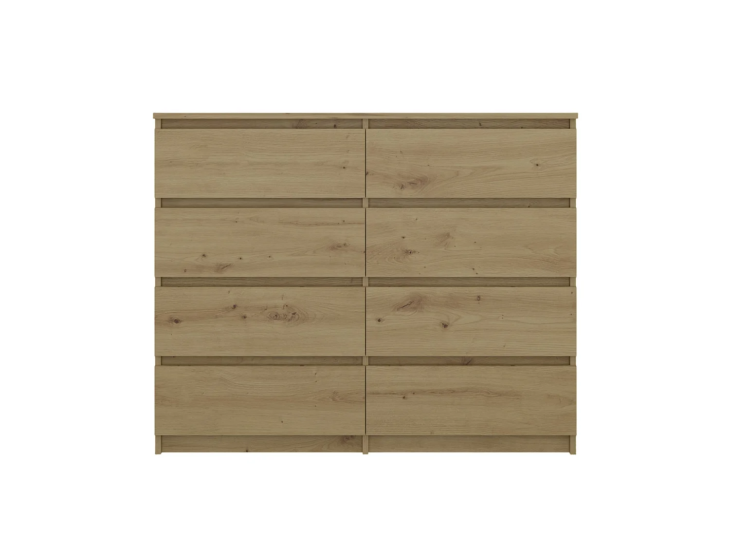 Cassettiera moderna con 8 cassetti 120x40x97 cm rovere CMMT12