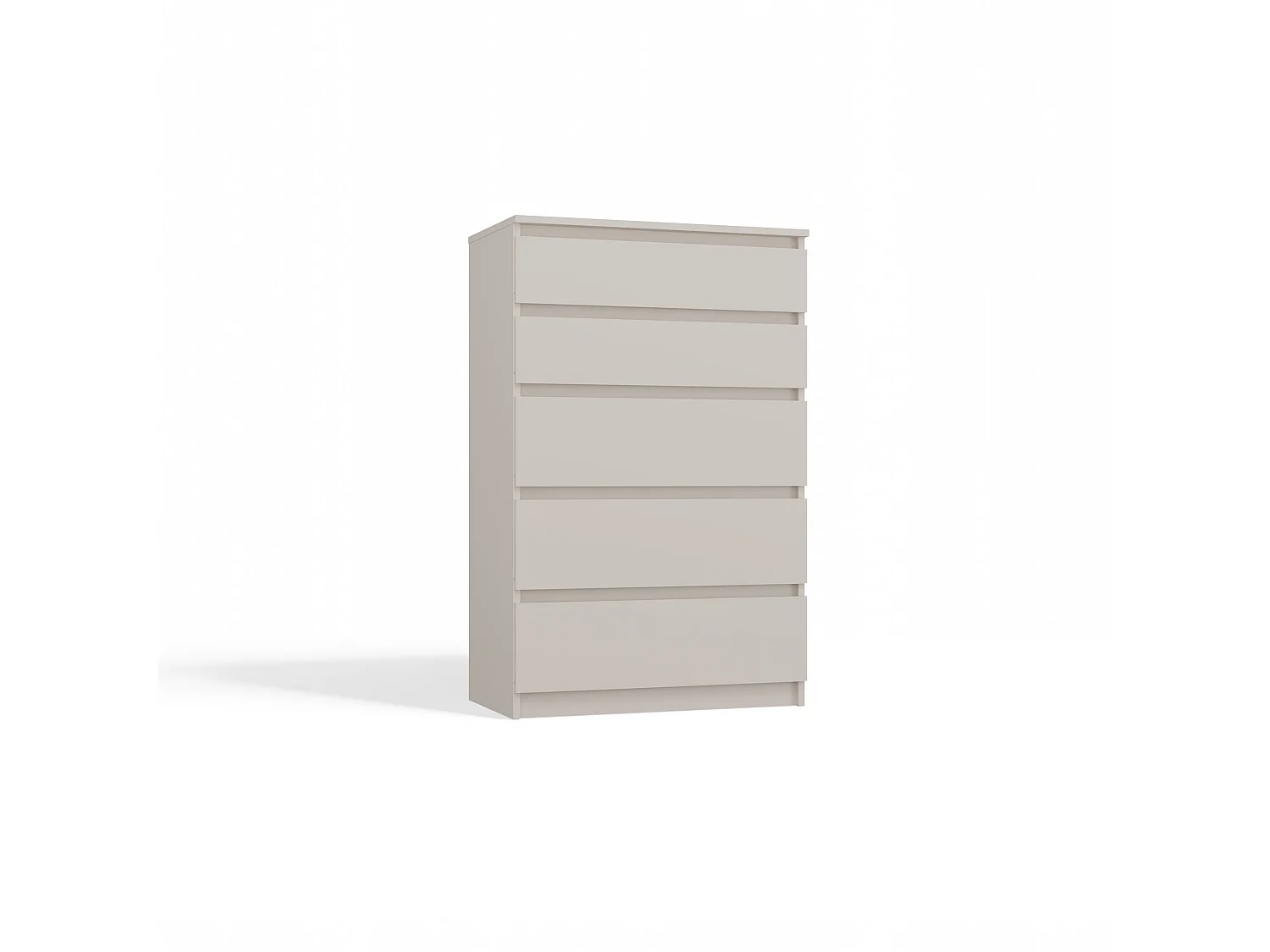 Cassettiera moderna con 5 cassetti 70x40x109 cm beige CMMT9