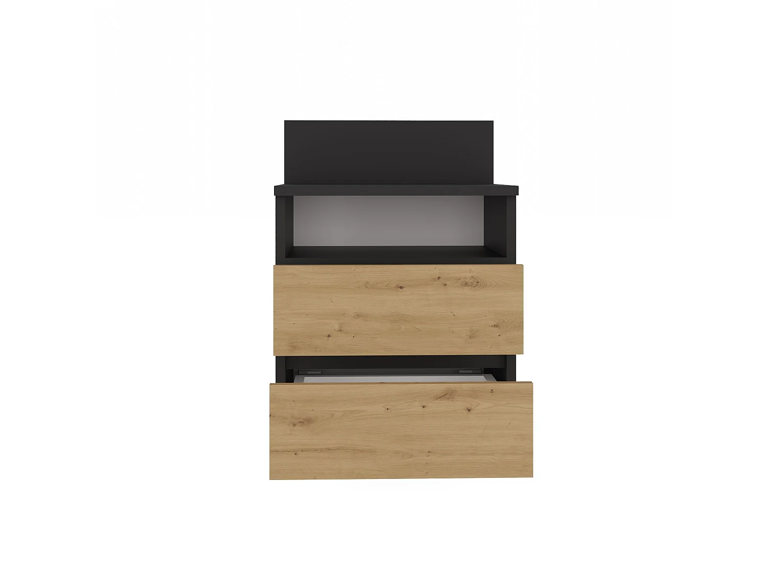 Comodino 40x59 cm con cassetti rovere/antracite COT6