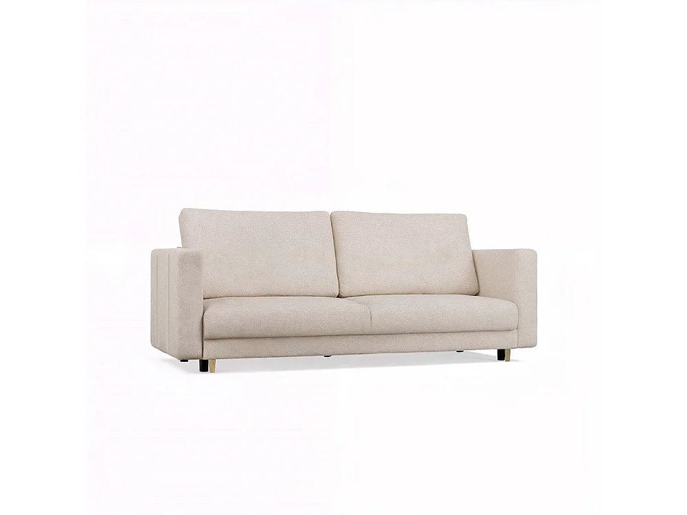 Divano letto 3 posti 221 cm in tessuto beige DT1