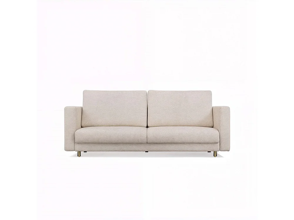 Divano letto 3 posti 221 cm in tessuto beige DT1