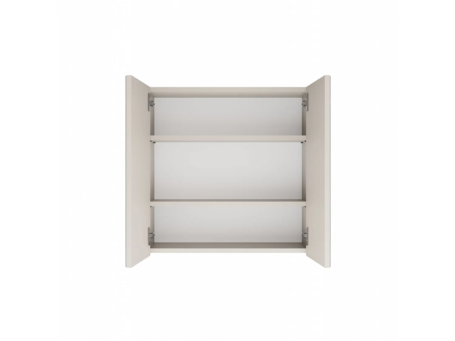 Specchio contenitore da bagno 60x60 cm con 2 ante beige SPT4