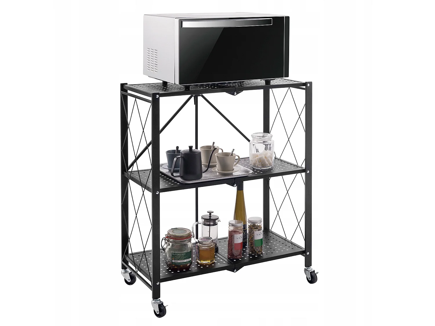 Scaffale per cucina 72x87 cm pieghevole con ruote SFT1