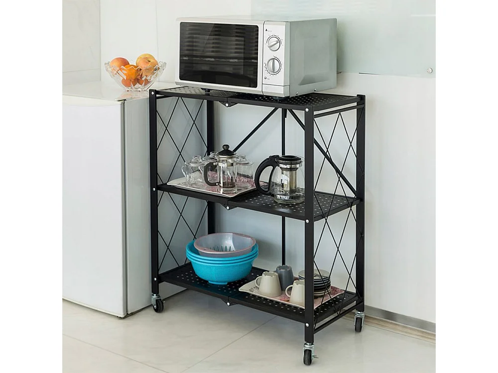 Scaffale per cucina 72x87 cm pieghevole con ruote SFT1