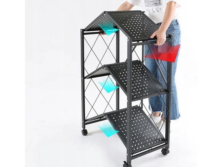 Scaffale per cucina 72x163 cm pieghevole con ruote SFT3