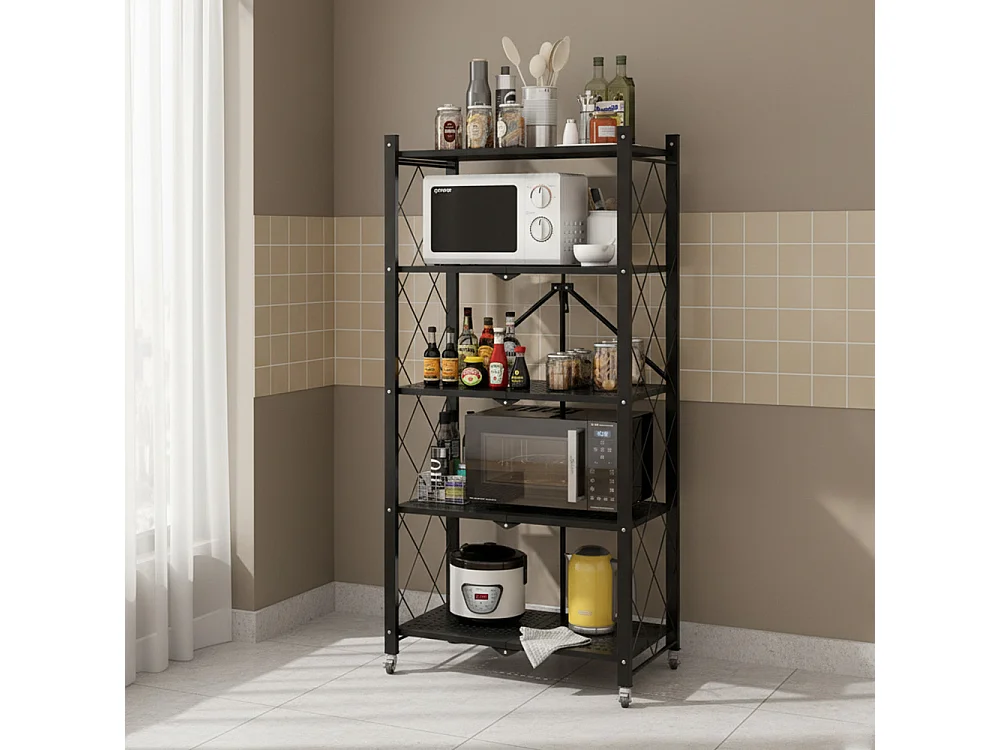 Scaffale per cucina 72x163 cm pieghevole con ruote SFT3