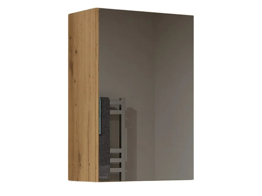 Specchio contenitore da bagno 40x60 cm con 3 ripiani rovere SPT3