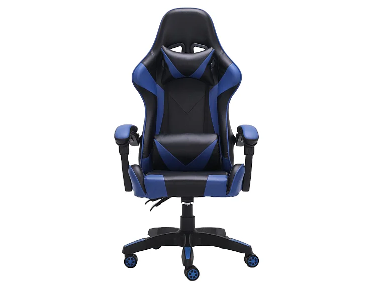 Sedia gaming con cuscini regolabili blu/nero ST6