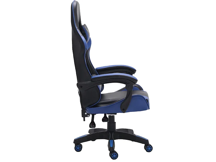 Sedia gaming con cuscini regolabili blu/nero ST6
