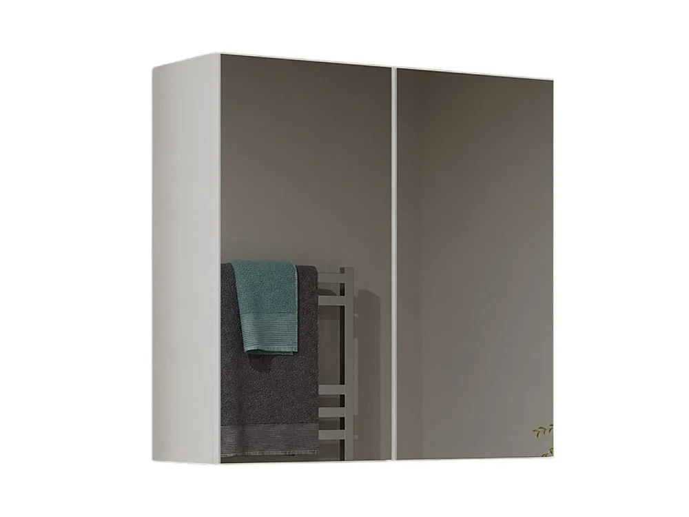 Specchio contenitore da bagno 60x60 cm con 2 ante bianco SPT4