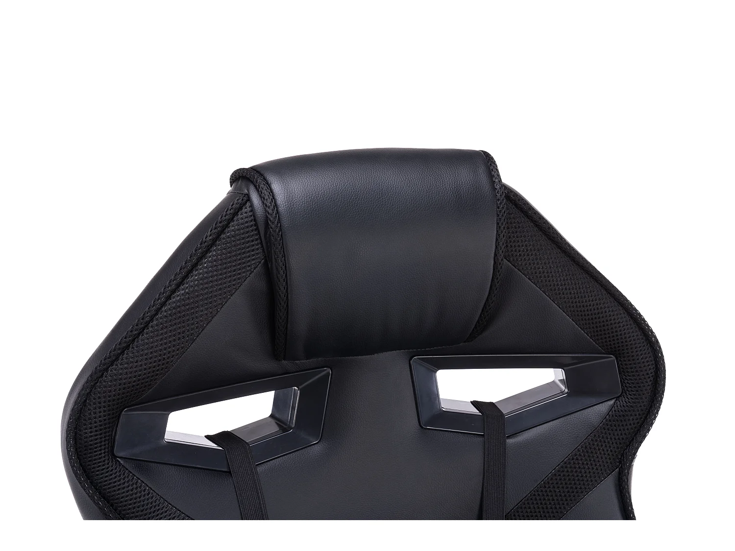 Sedia da ufficio e gaming ergonomica in ecopelle nera ST7