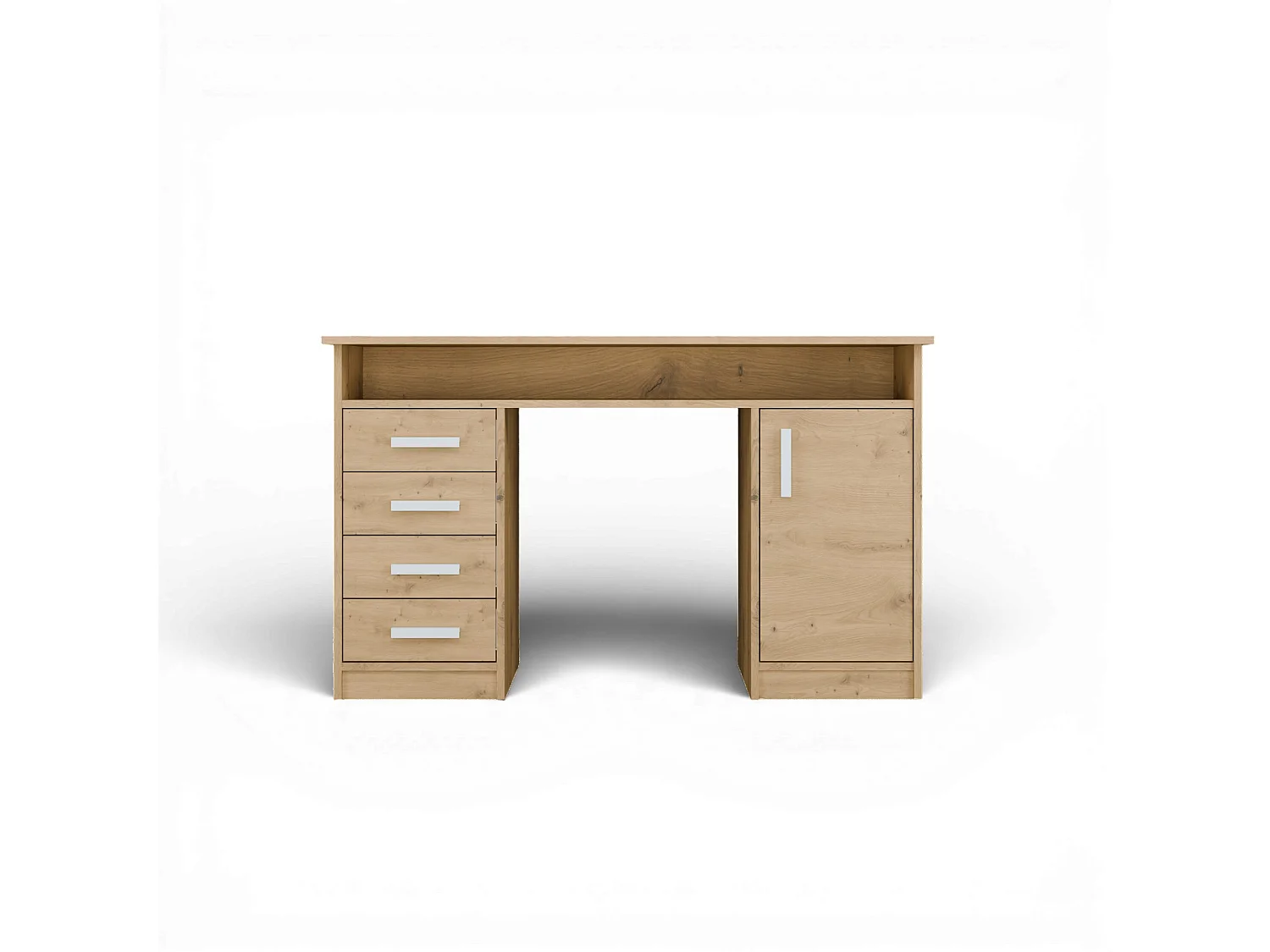 Scrivania 125x75 cm con 4 cassetti e anta rovere SCT9