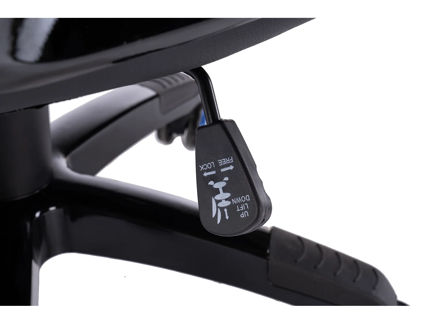 Sedia da ufficio e gaming ergonomica in ecopelle blu/nera ST7