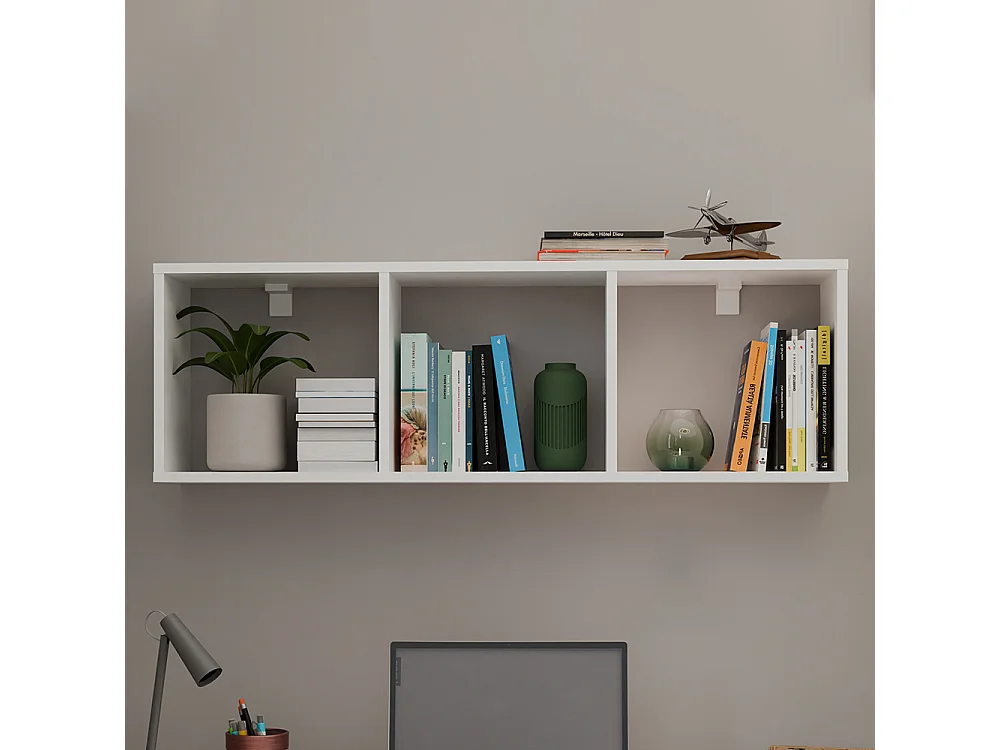 Mensola 110,5X35 cm reversibile bianco opaco MNT6