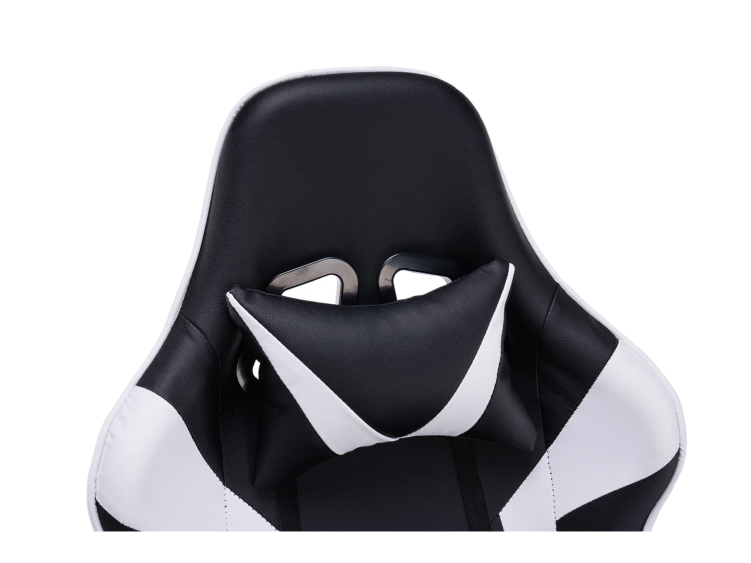 Sedia gaming con cuscini regolabili bianca/nera ST6