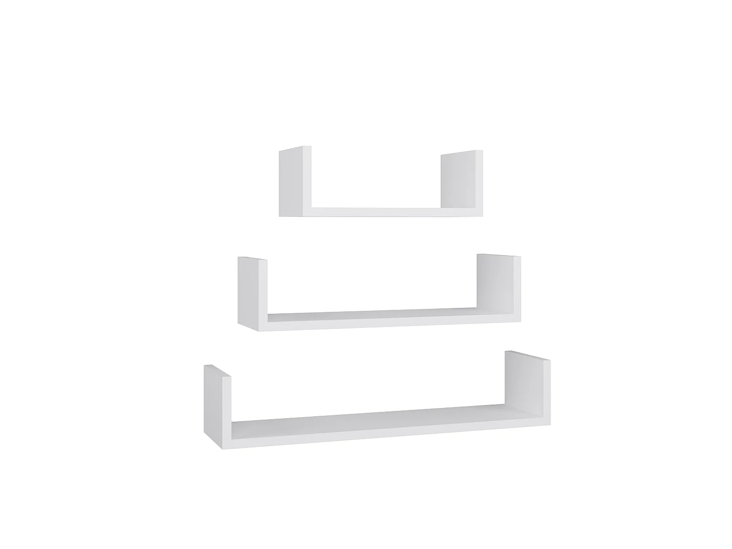 Set di mensole in diverse misure bianco MNT2