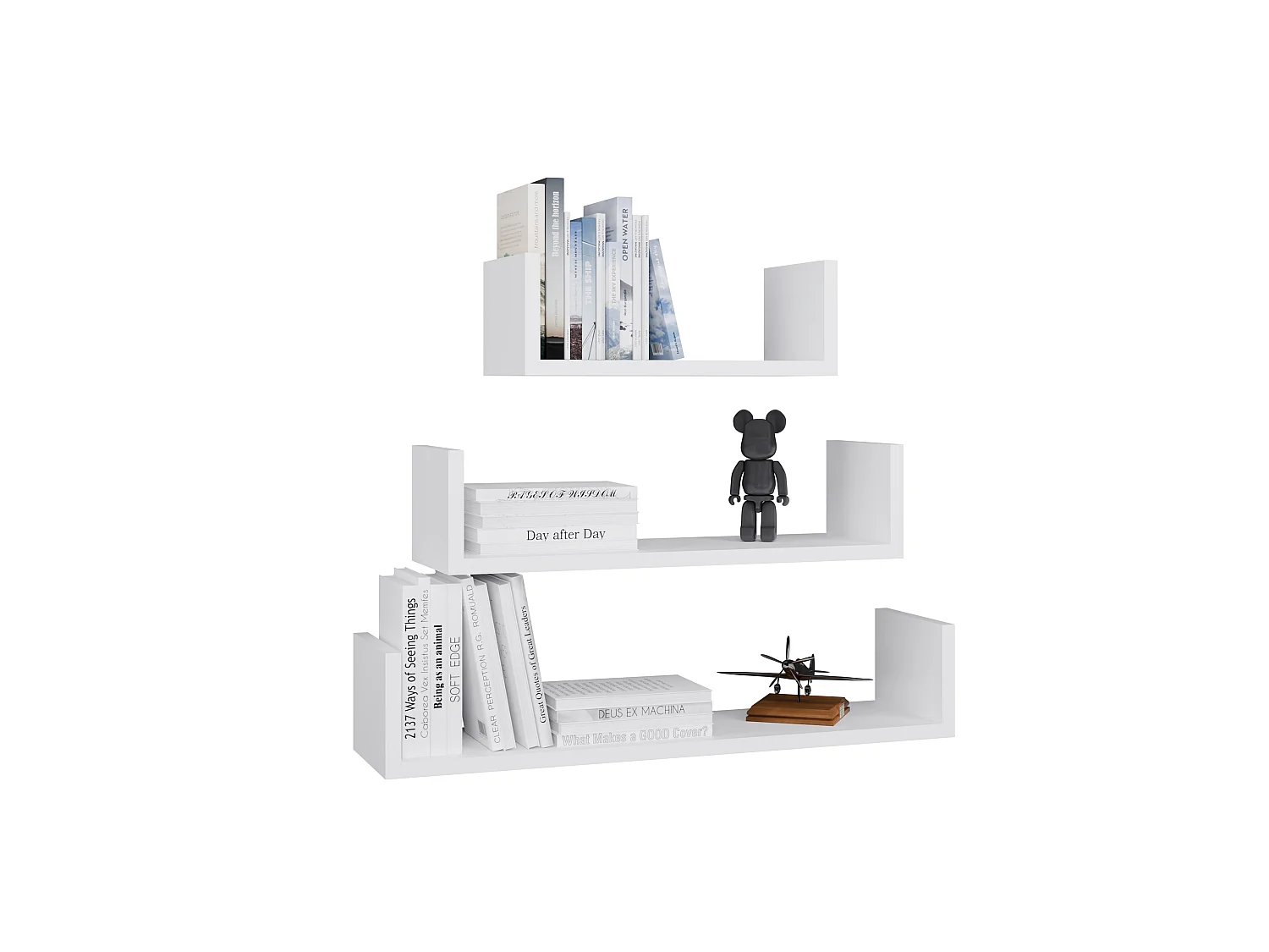 Set di mensole in diverse misure bianco MNT2