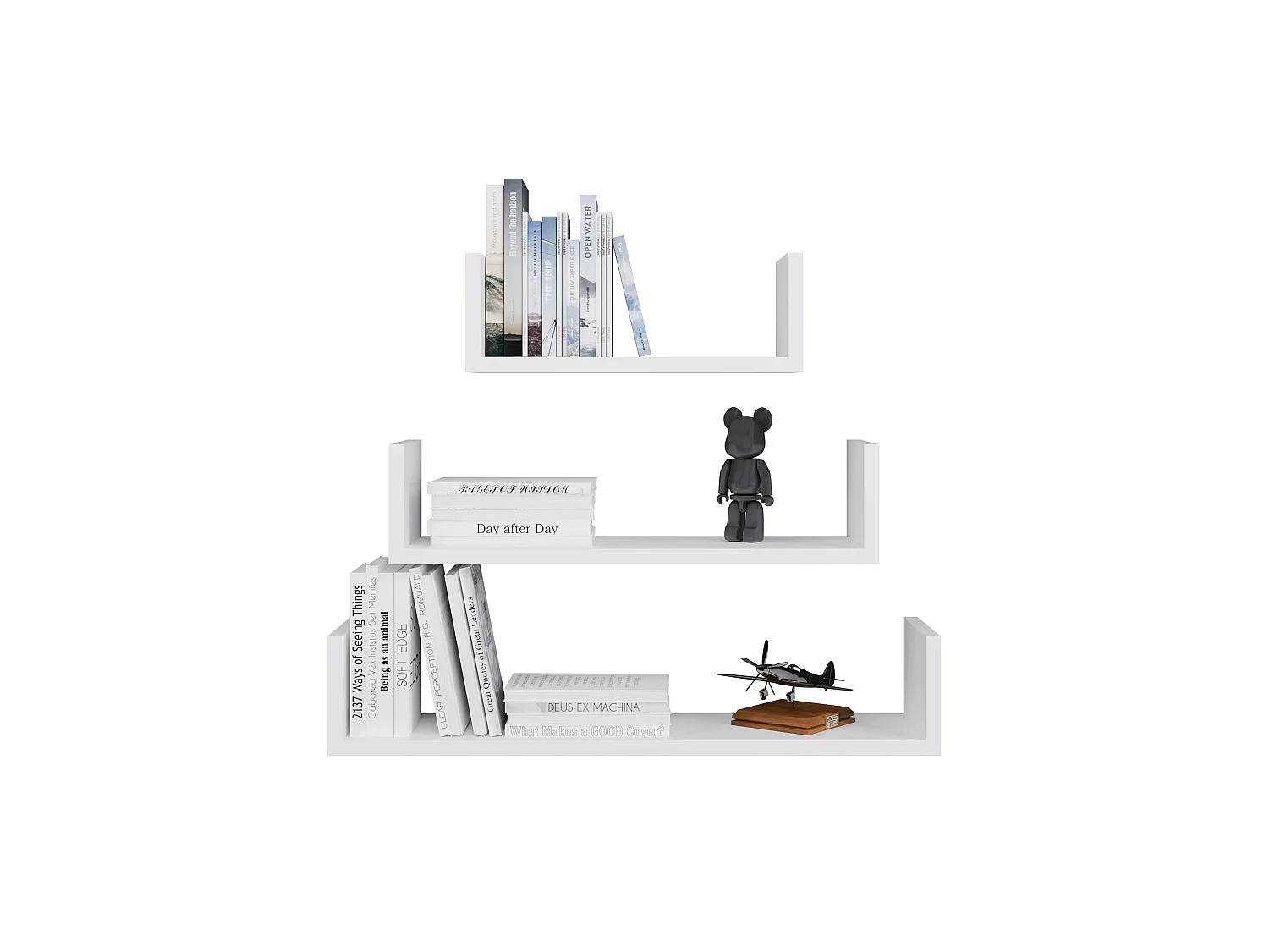 Set di mensole in diverse misure bianco MNT2