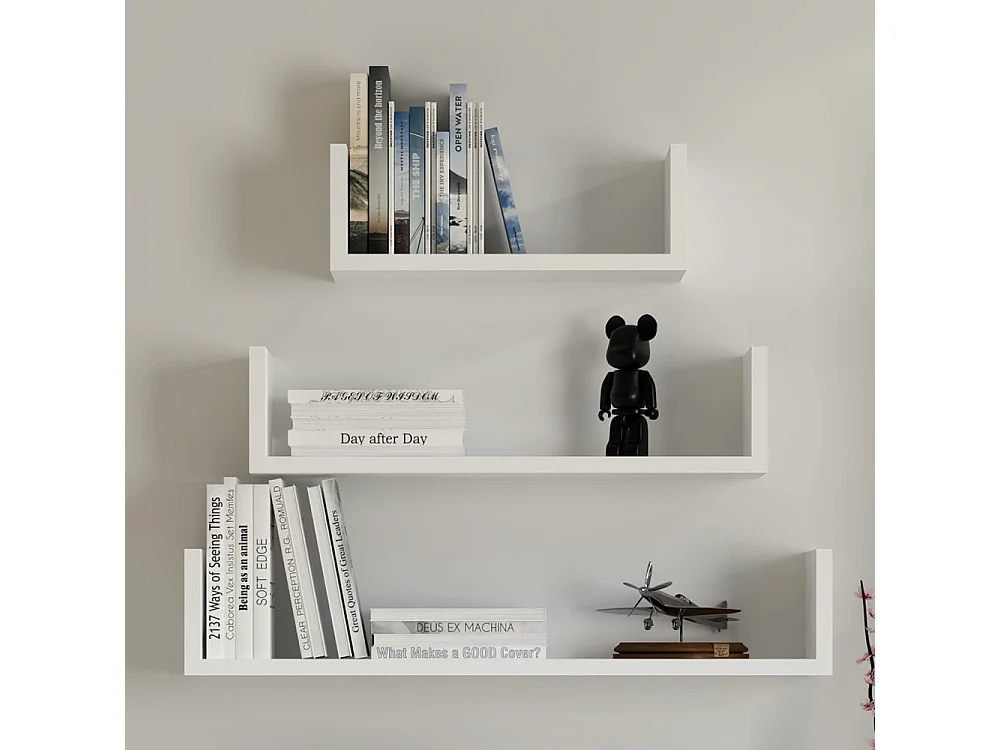 Set di mensole in diverse misure bianco MNT2