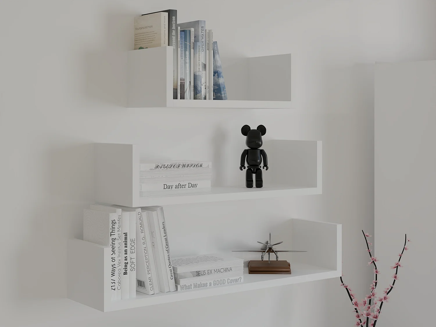 Set di mensole in diverse misure bianco MNT2