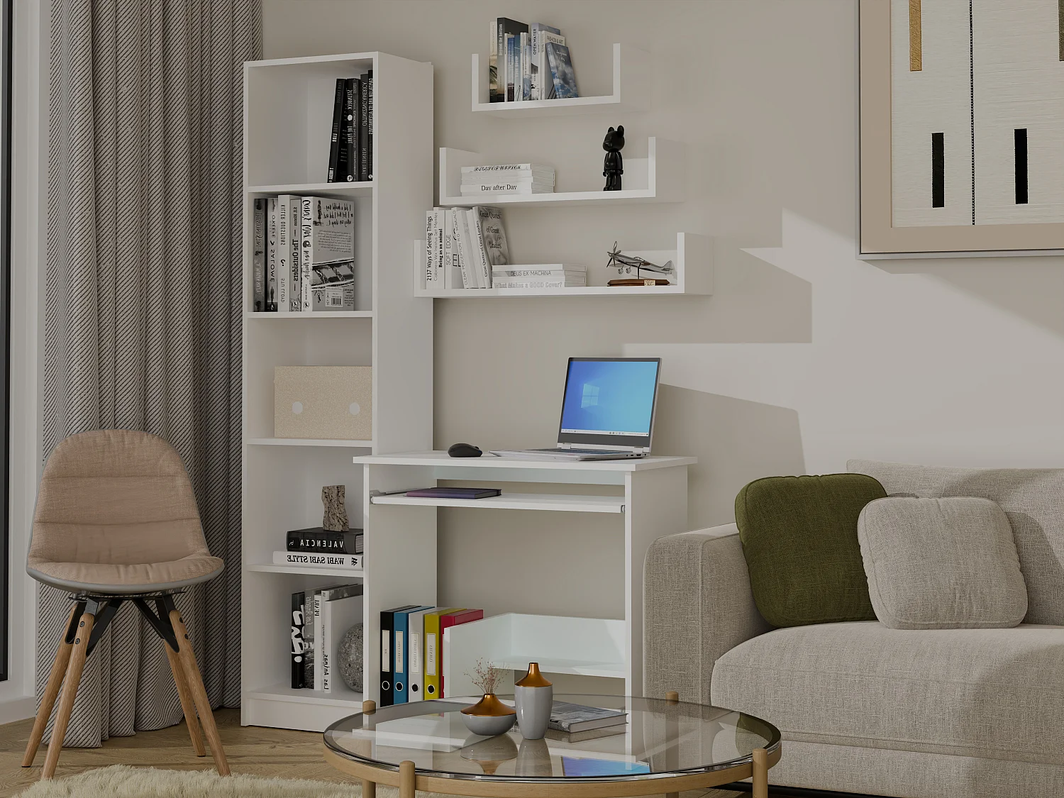 Set di mensole in diverse misure bianco MNT2