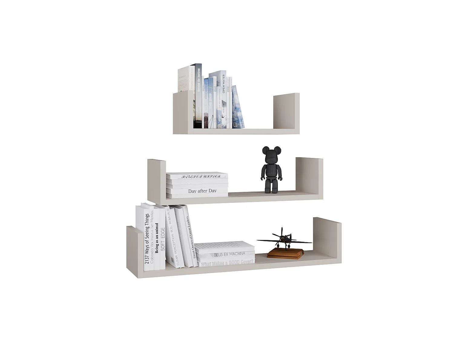 Set di mensole in diverse misure beige MNT2