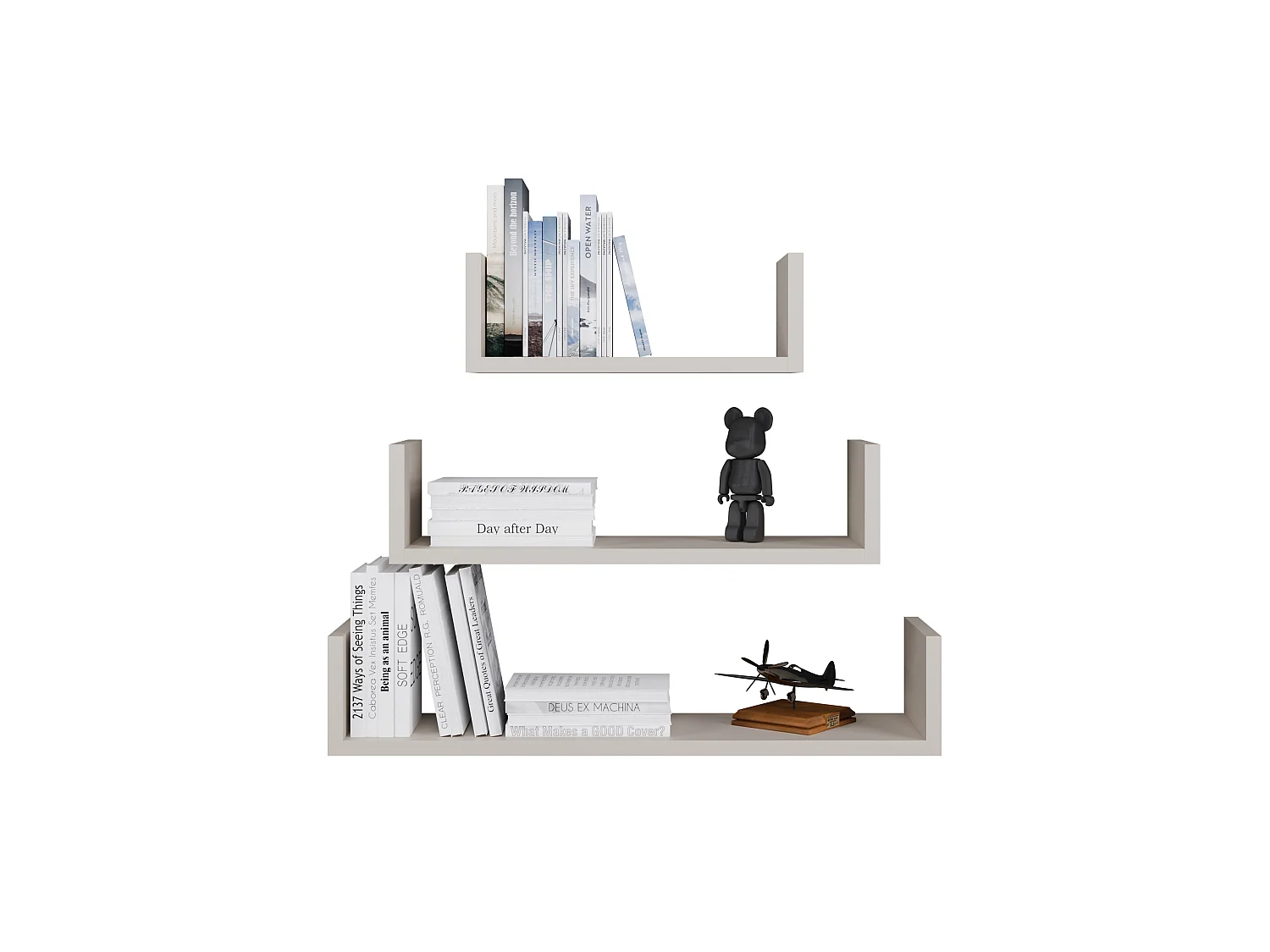 Set di mensole in diverse misure beige MNT2