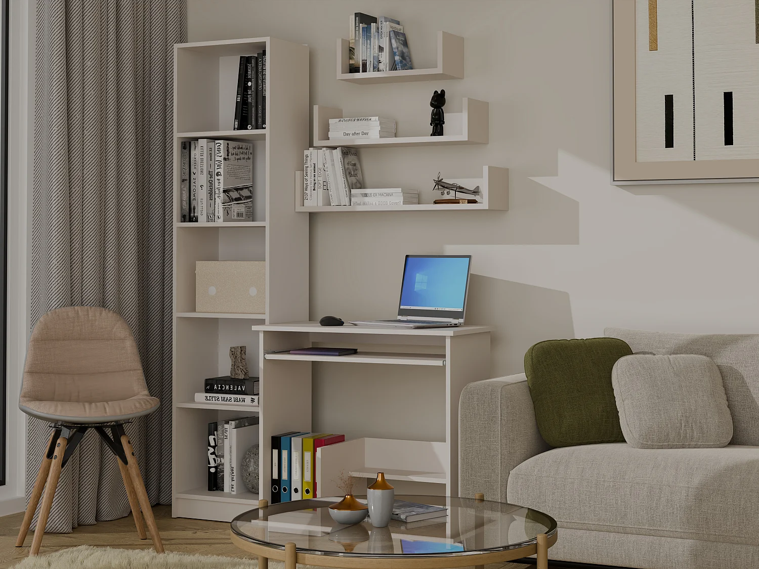 Set di mensole in diverse misure beige MNT2