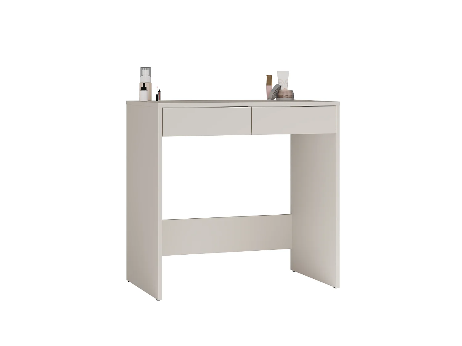 Scrivania salvaspazio 81x80 cm con 2 cassetti beige SCT13