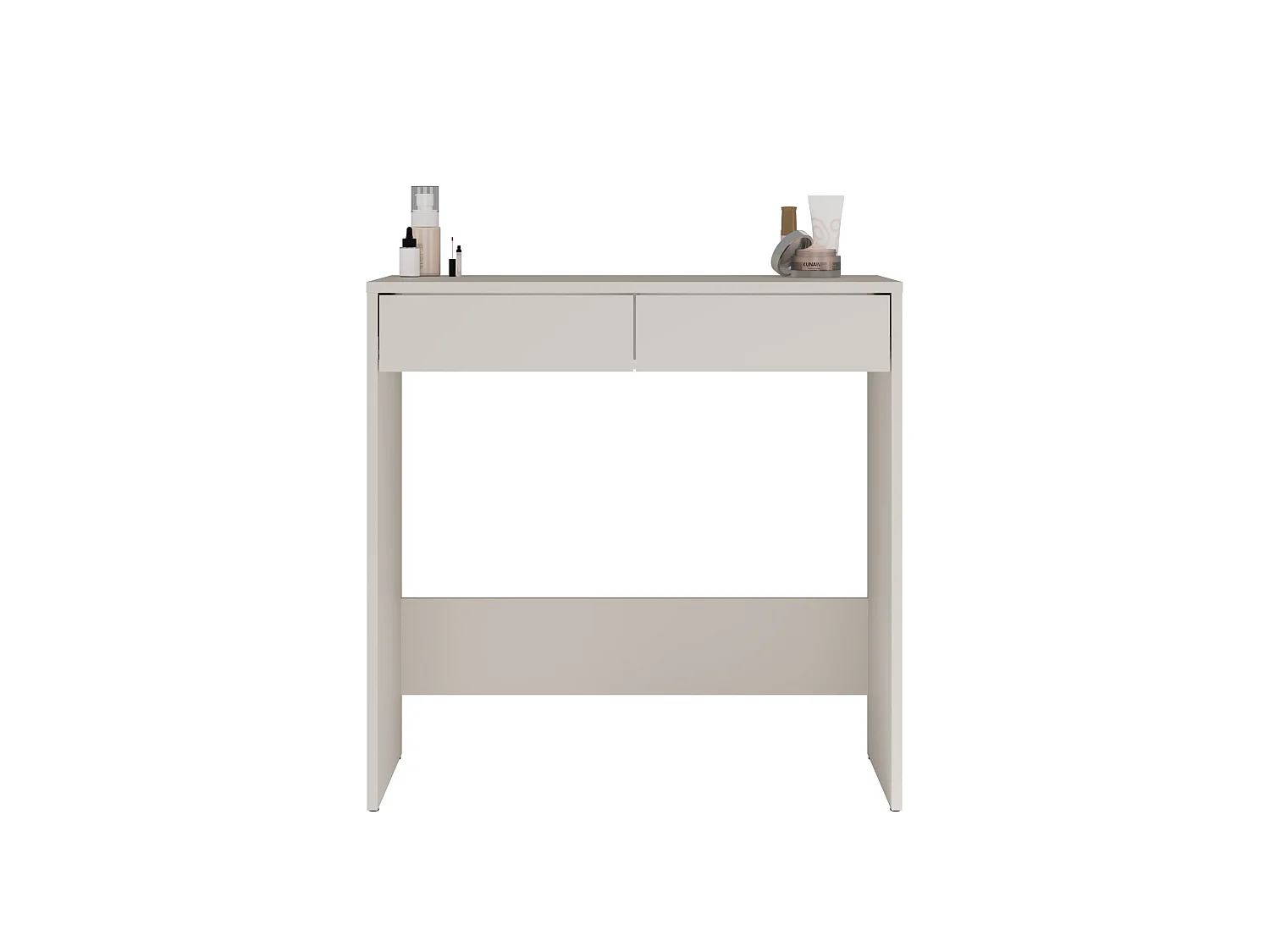 Scrivania salvaspazio 81x80 cm con 2 cassetti beige SCT13