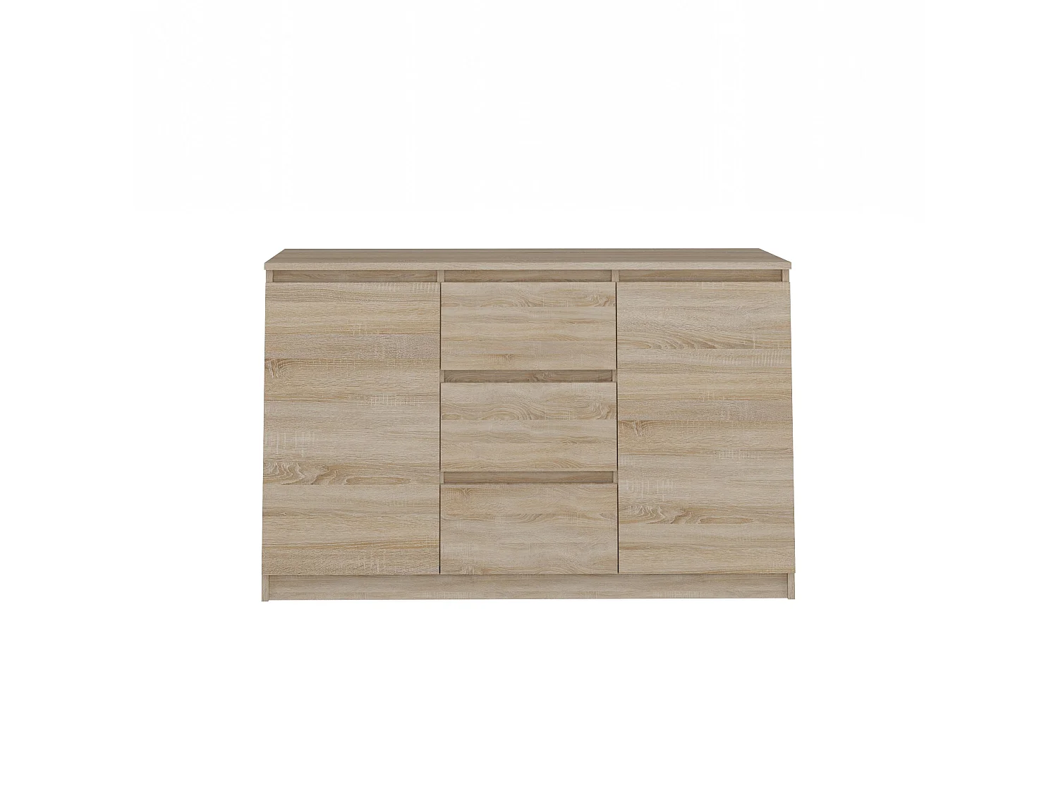 Madia 120 cm con cassetti e ante rovere chiaro MT8