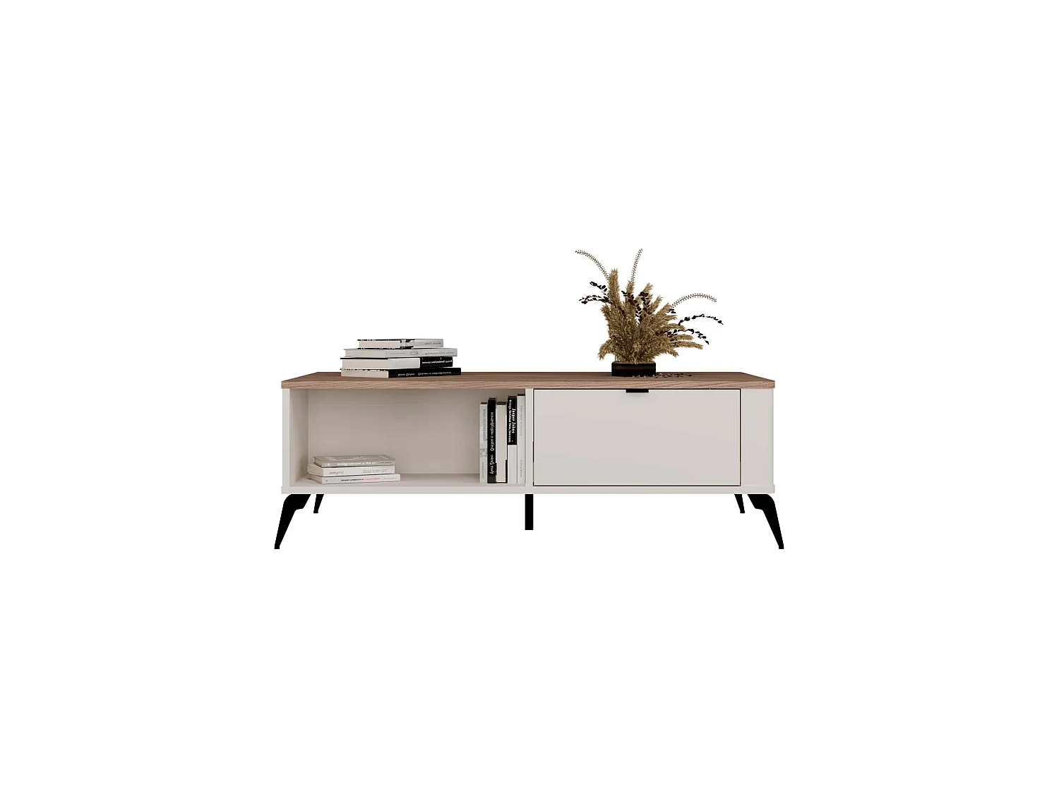 Tavolino da salotto 110X63 beige e rovere TST14