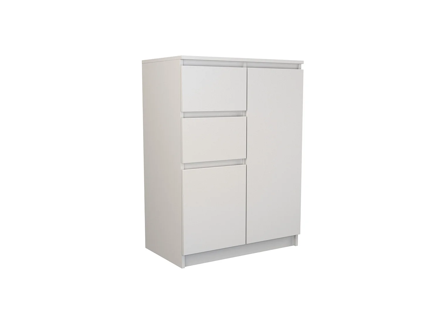 Madia da soggiorno 70X97 a 2 ante e 2 cassetti bianco MT7