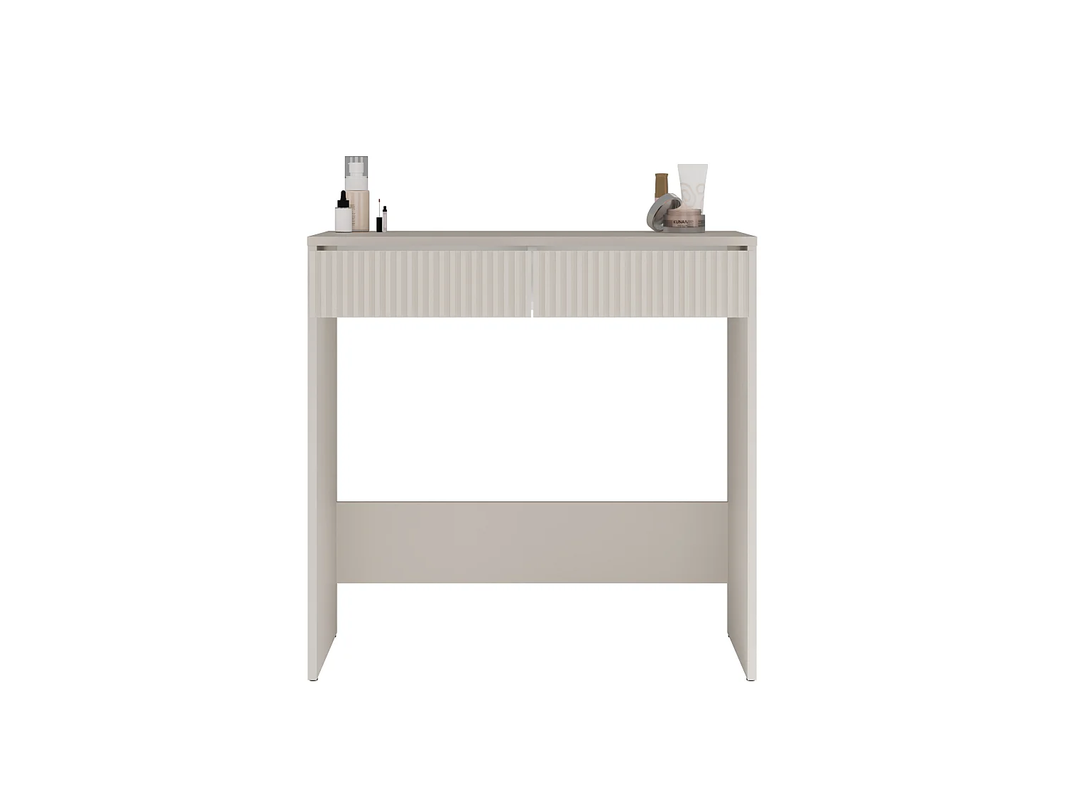 Scrivania piccola salvaspazio 80x81 cm con cassetti beige cashmere SCT14