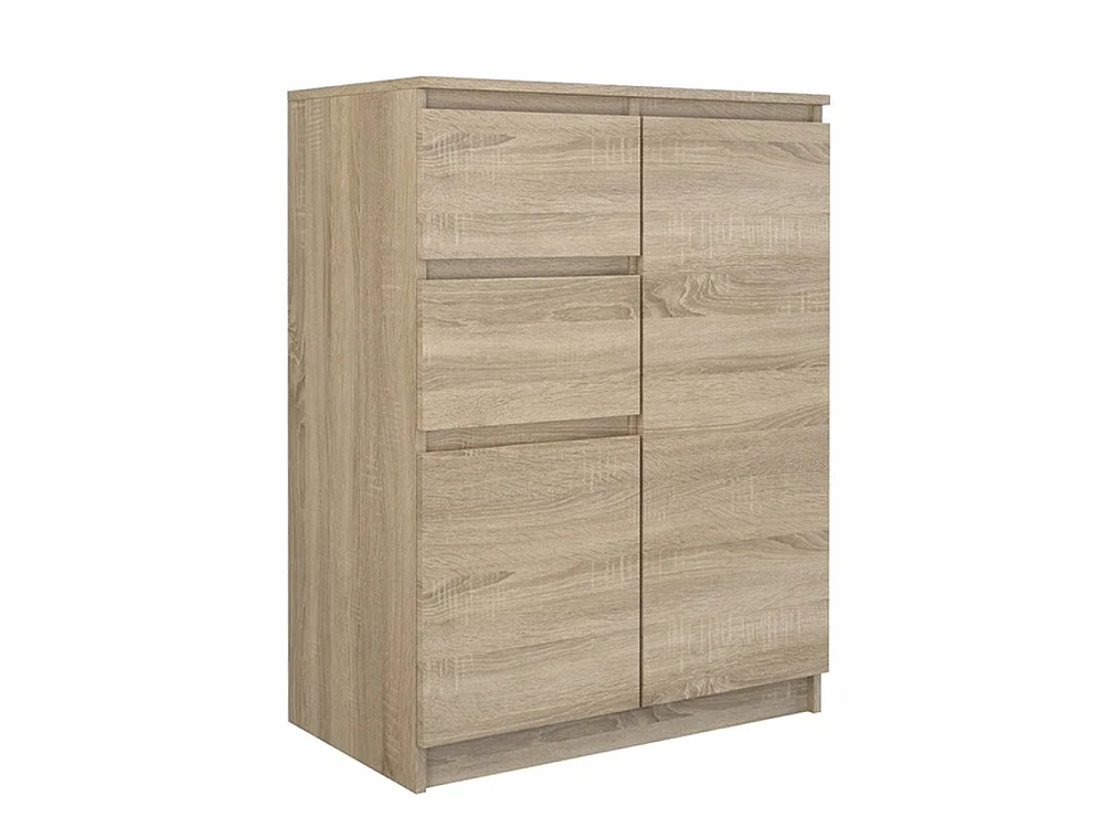 Madia da soggiorno 70X97 a 2 ante e 2 cassetti rovere chiaro MT7