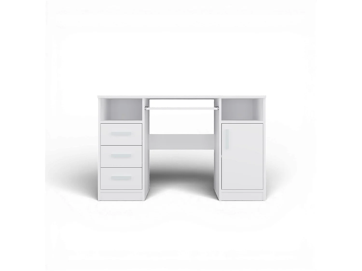 Scrivania 120x75 cm con ante e cassetti bianco SCT10