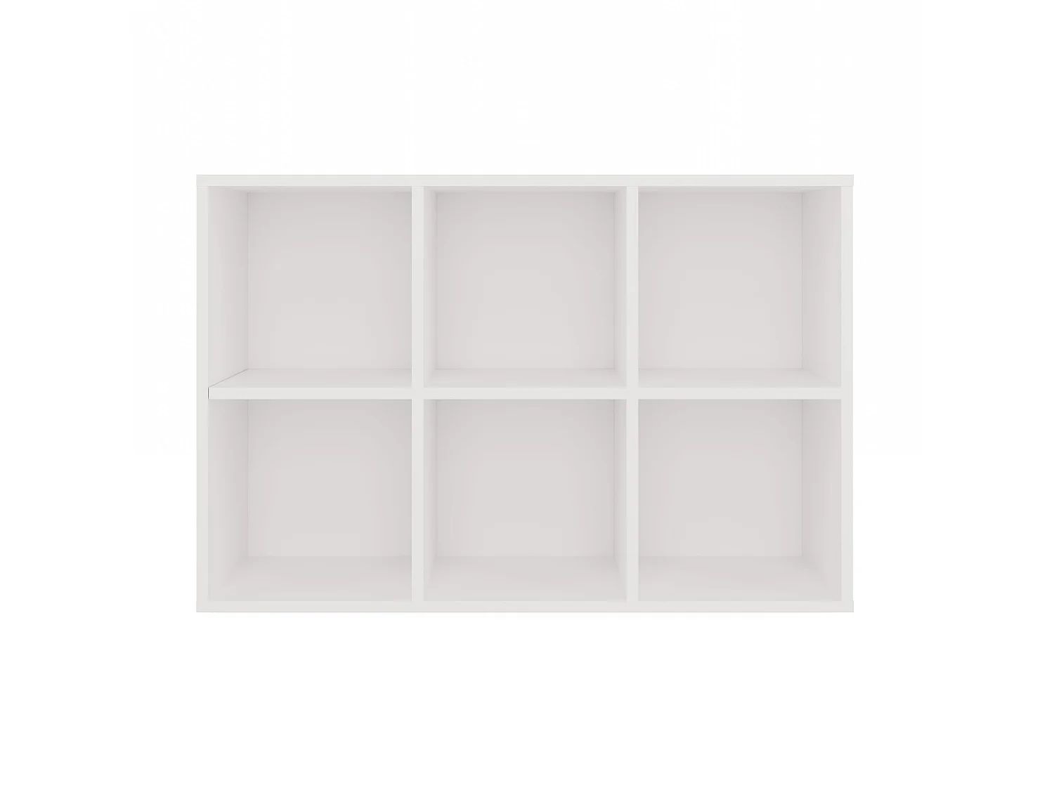 Libreria piccola 90x60 cm a 6 vani bianco opaco LBT18